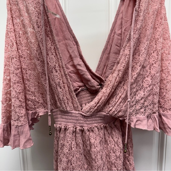 Free People Light Pink Shyanne Lace Romper - Picture 7 of 10